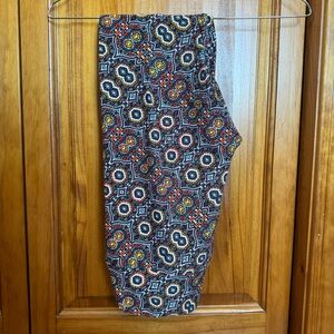 LuLaRoe People, Orange and Teal Patterned Women’s Leggings